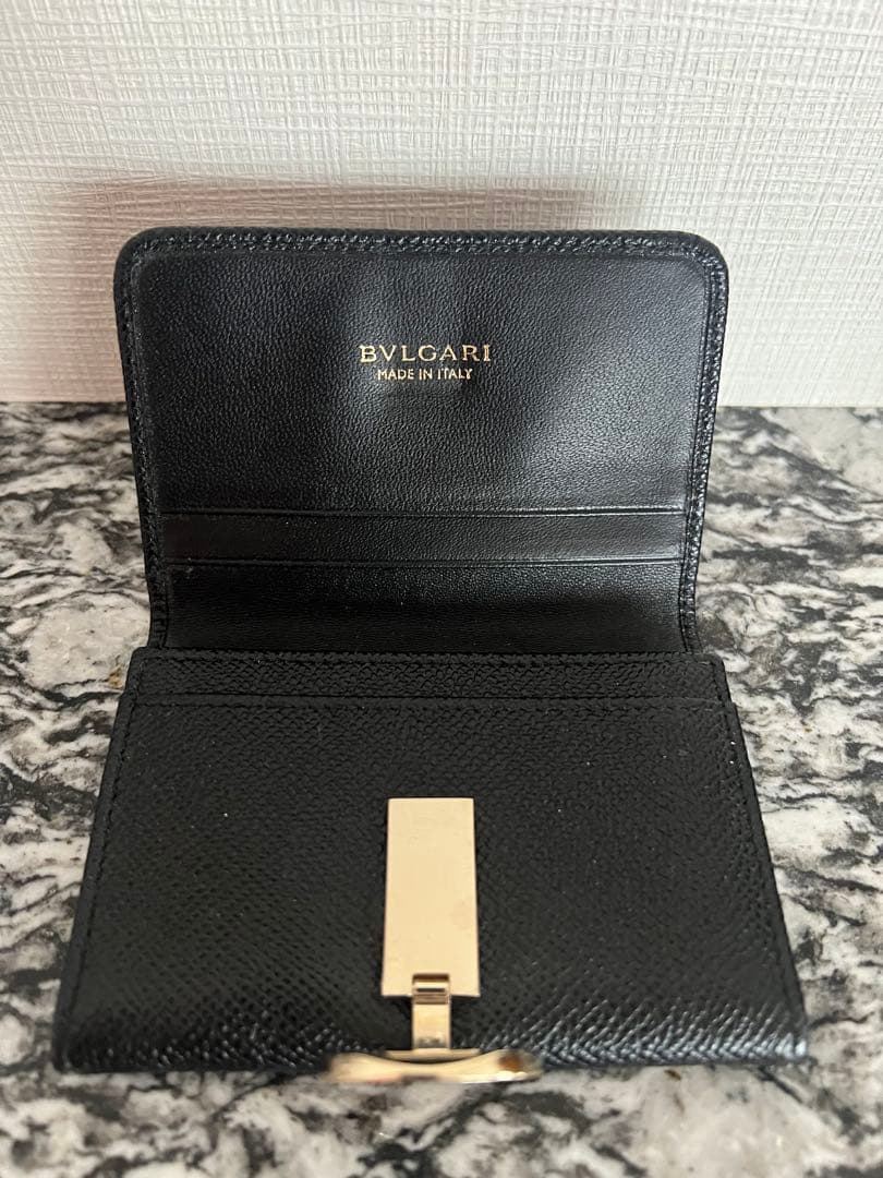BVLGARI ブラックレザー 名刺入れ