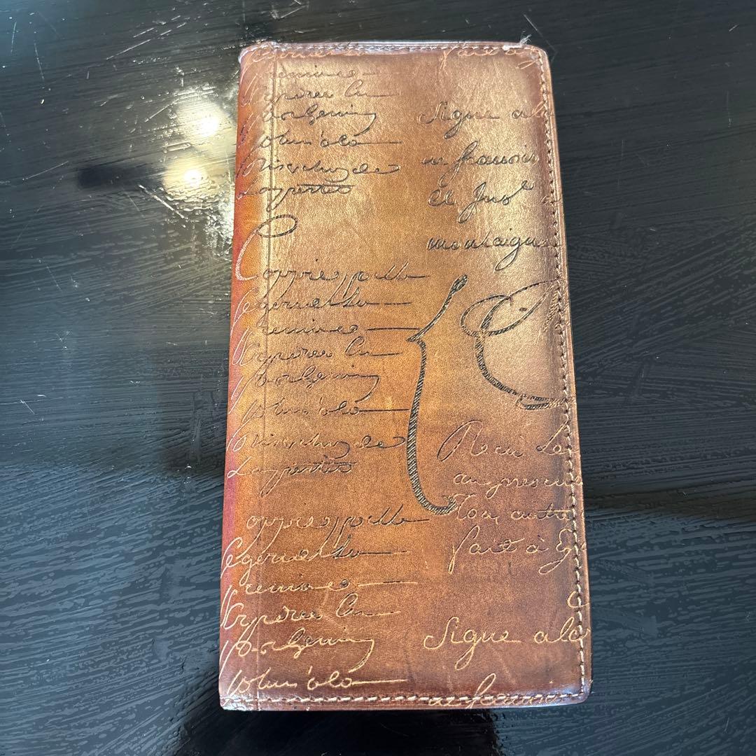 Berluti ブラウン レザーロングウォレット　長財布