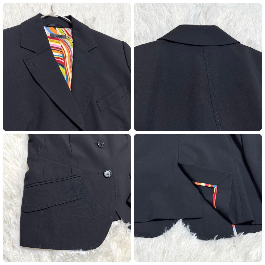 ポールスミス［40］パンツスーツ セットアップ ウール ブラック ストレート