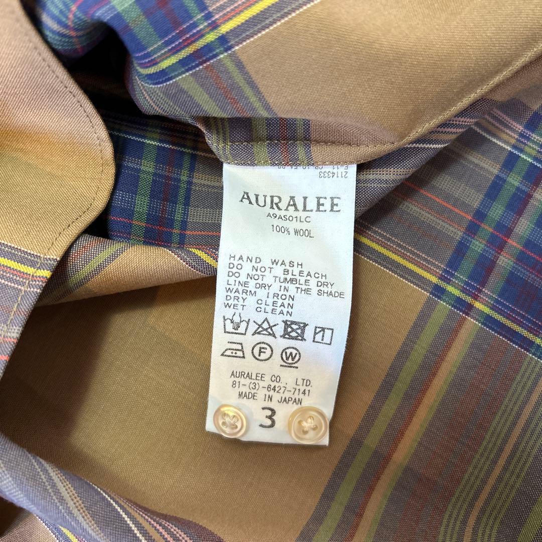 AURALEE チェックシャツ