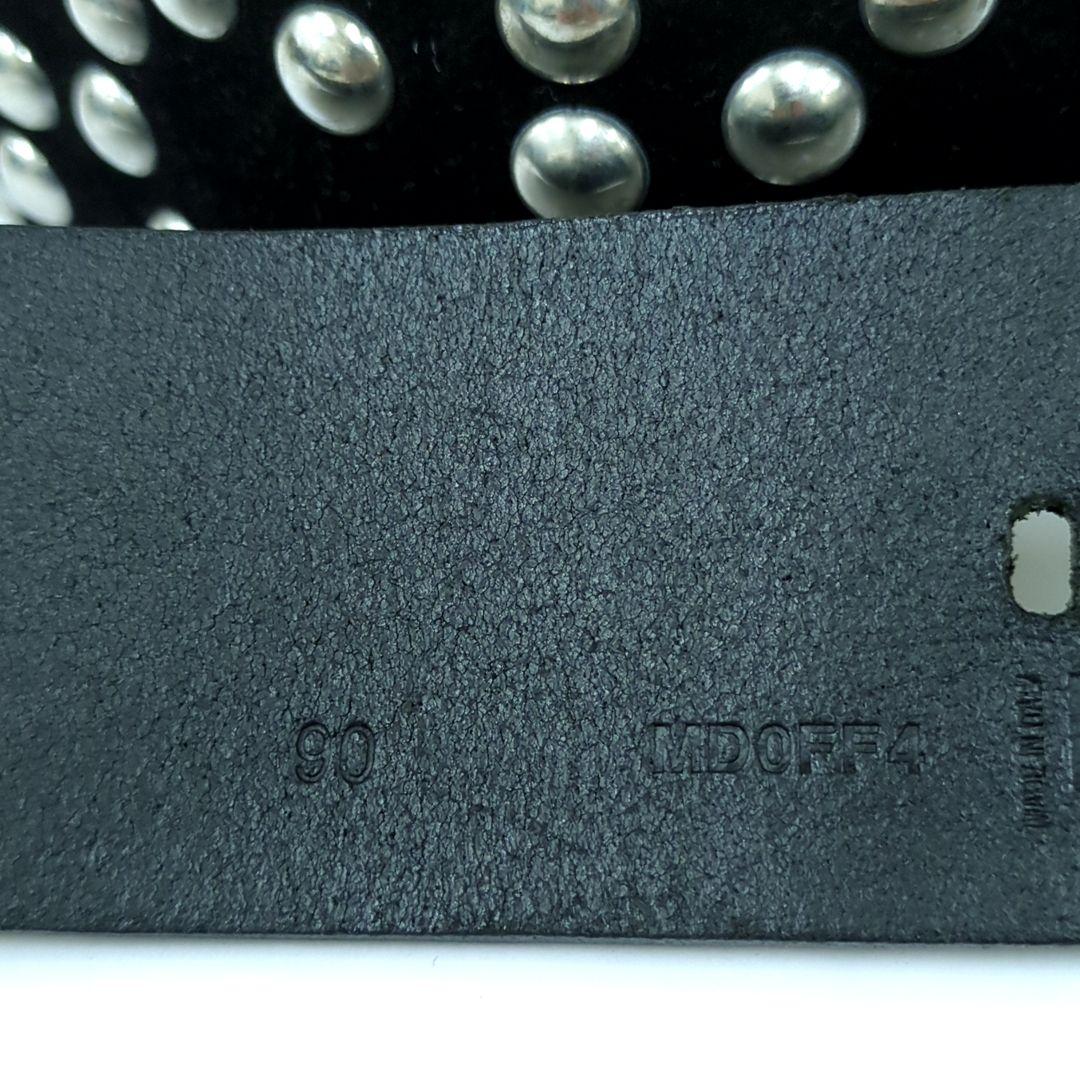 ドルチェ&ガッバーナ D&G スタッズ レザーベルト ブラック イタリア製