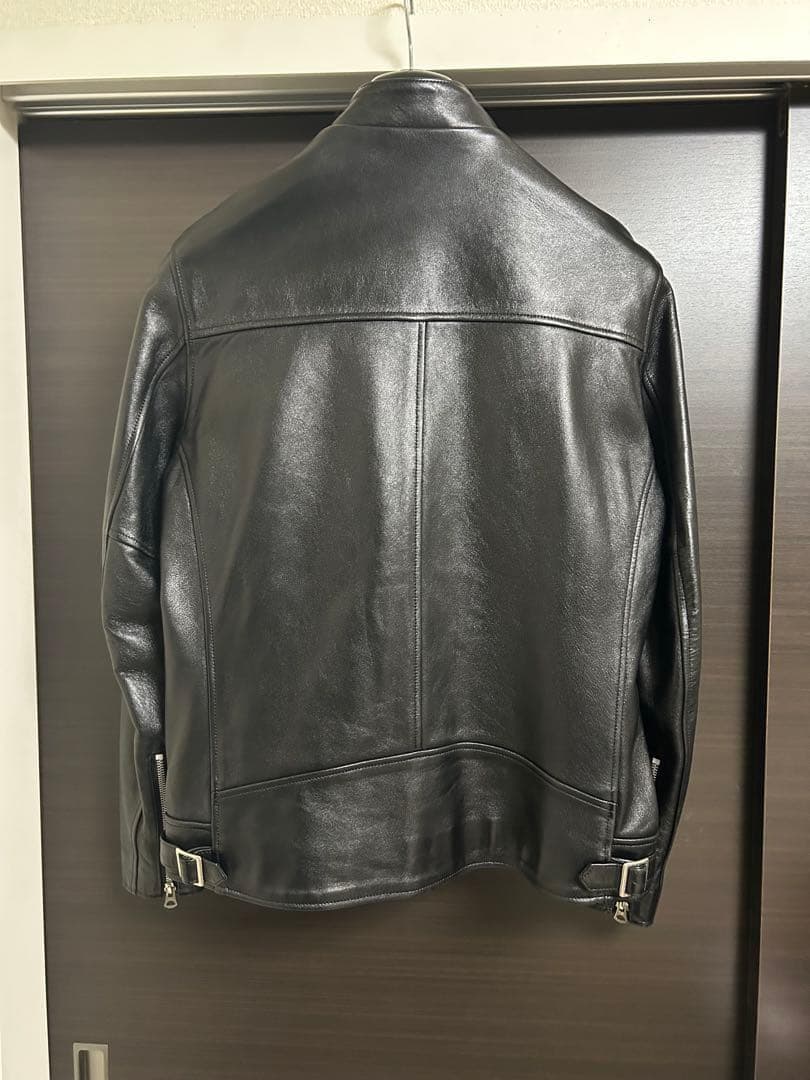 新品 Schott セミダブル　レザーライダースジャケット L 黒