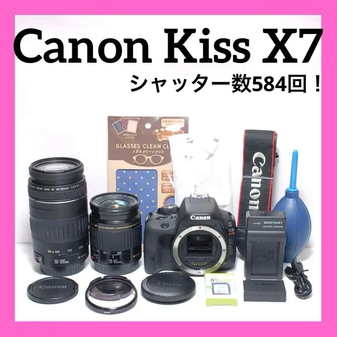 ✨野球観戦に✨ CANON KISS X7✨ダブルレンズ✨シャッター数584回✨