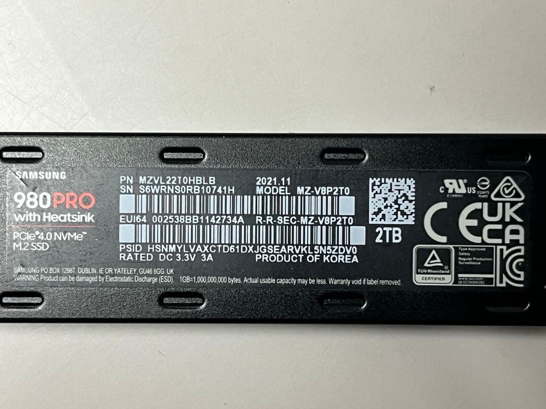 満*潮様 Samsung 980 PRO 2TB NVMe SSD