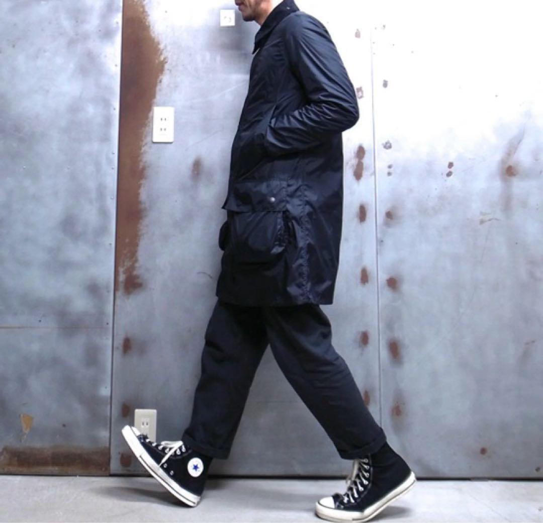 Barbour ナイロンロングコート スリムフィット 36