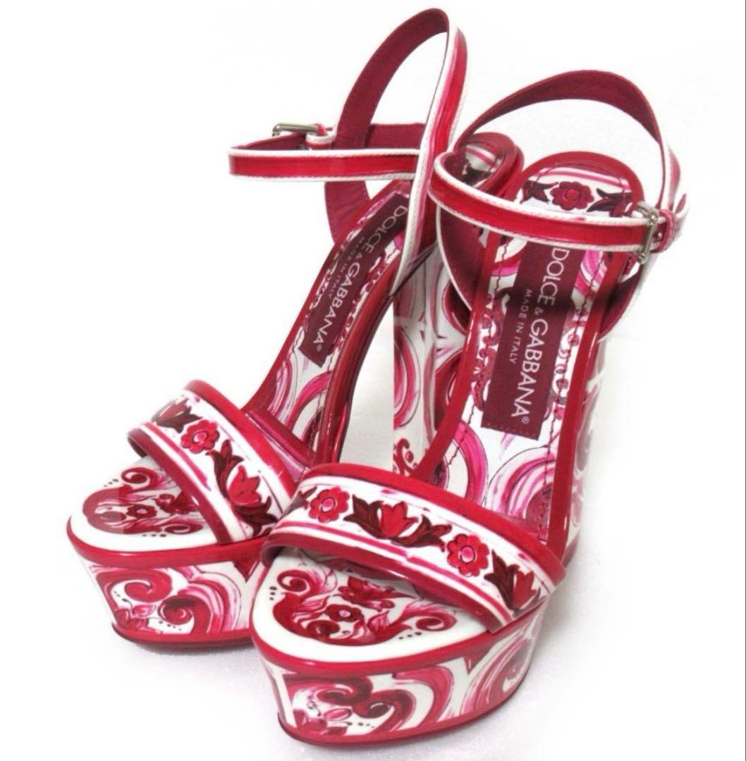 ドルチェ&ガッバーナ　マヨリカ柄 サンダル　35