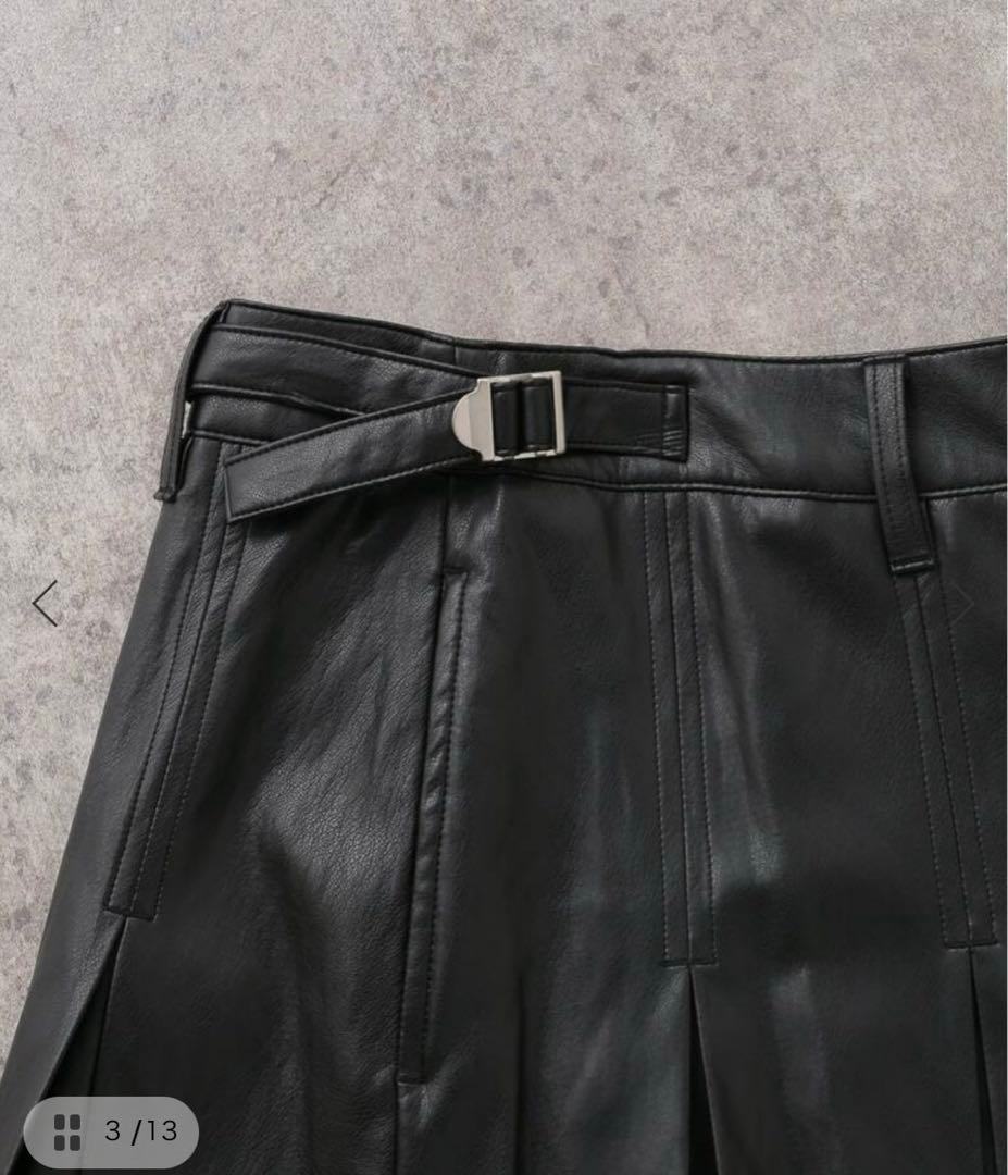値下げ不可 tony wack レザー プリーツスカート