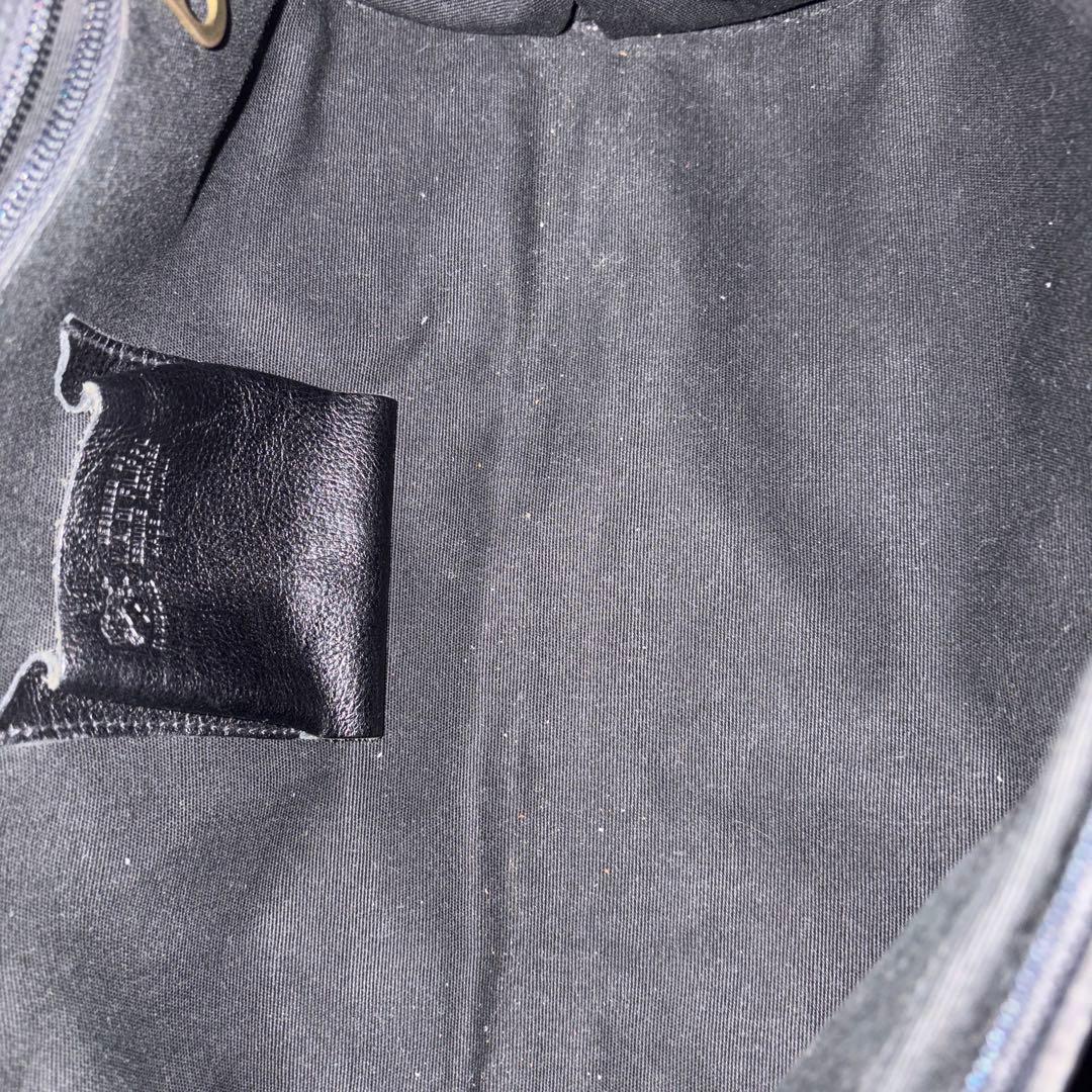 希少　イルビゾンテ　ハンドバッグ　ミニボストン　レザー　キャンバス　ブラック