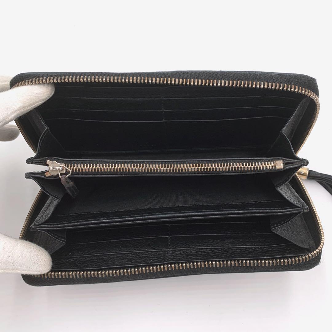 GUCCI GG ソーホー レザー 長財布 ラウンドジップ ロングウォレット