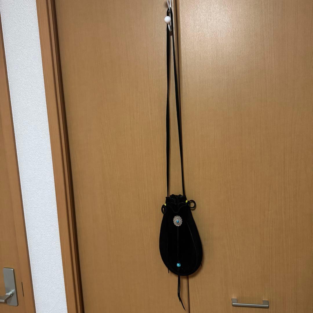 確実正規品 ゴローズ 巾着ポーチS 銀縄ターコイズフラワーコンチョ