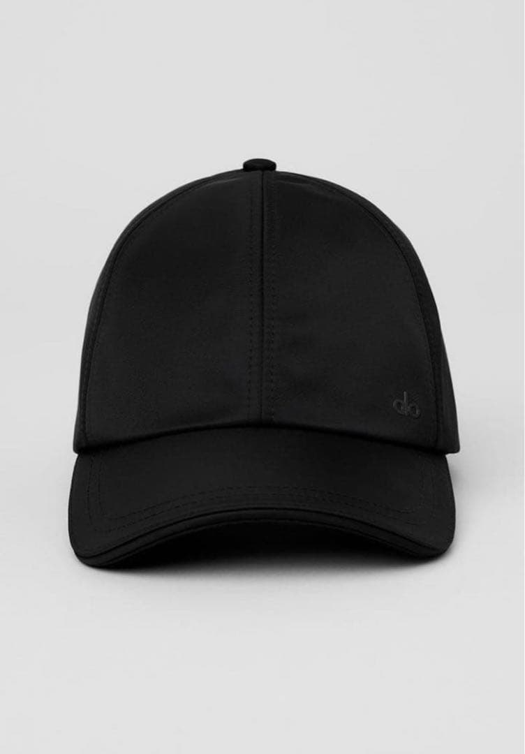 alo サテン Off-Duty キャップ ブラック