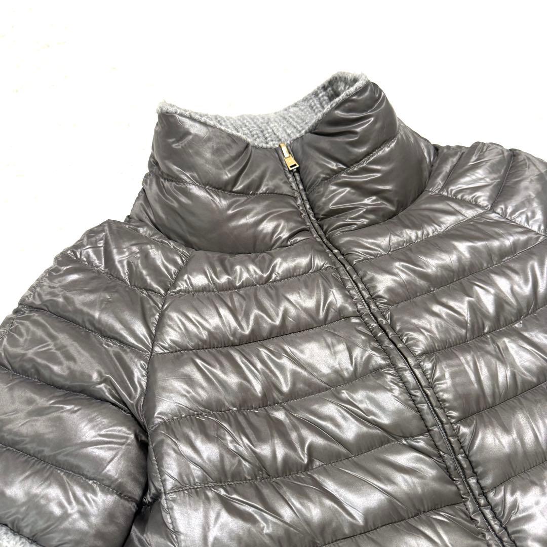 美品✨HERNO　リバーシブルショートスリーブニットダウン 42 グレー