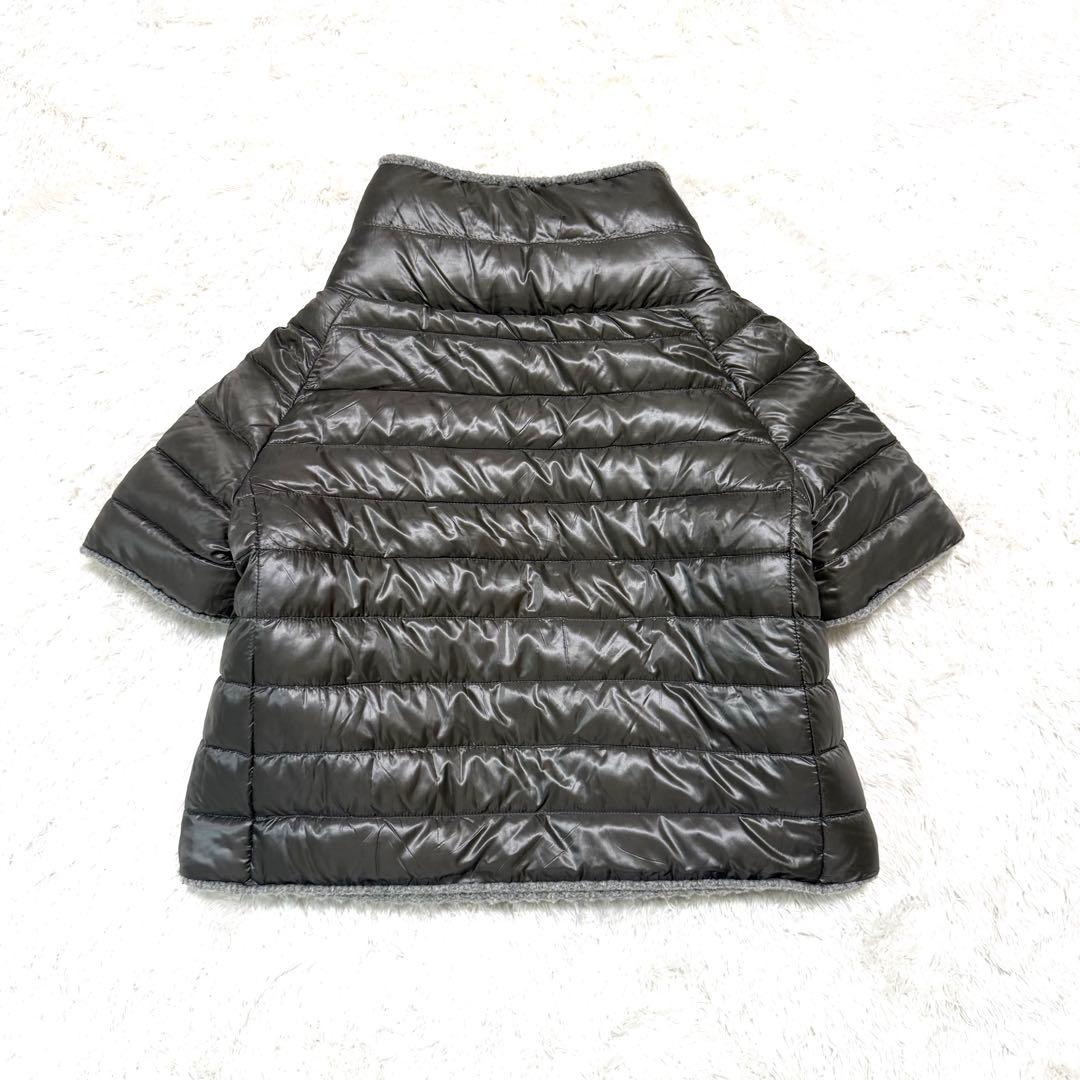 美品✨HERNO　リバーシブルショートスリーブニットダウン 42 グレー