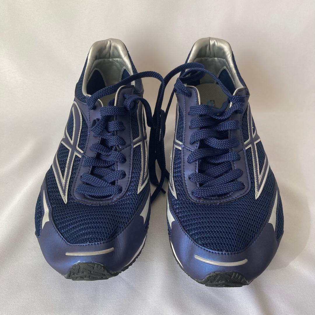 ボ*ン様 BEMOLO シューズ 26.5cm ネイビー 収納袋付き