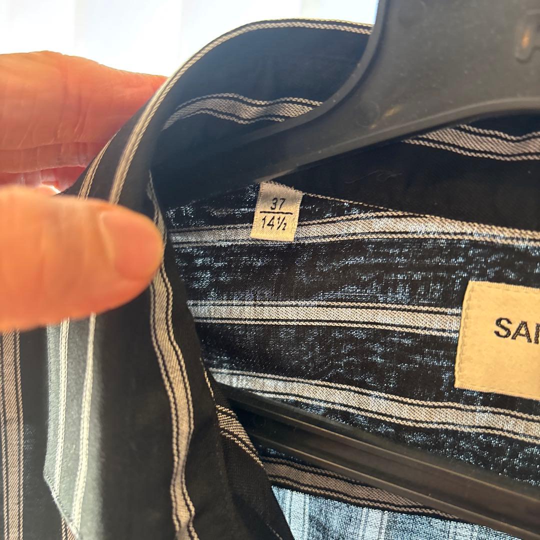 SAINT LAURENT ストライプ長袖シャツ 37/14½
