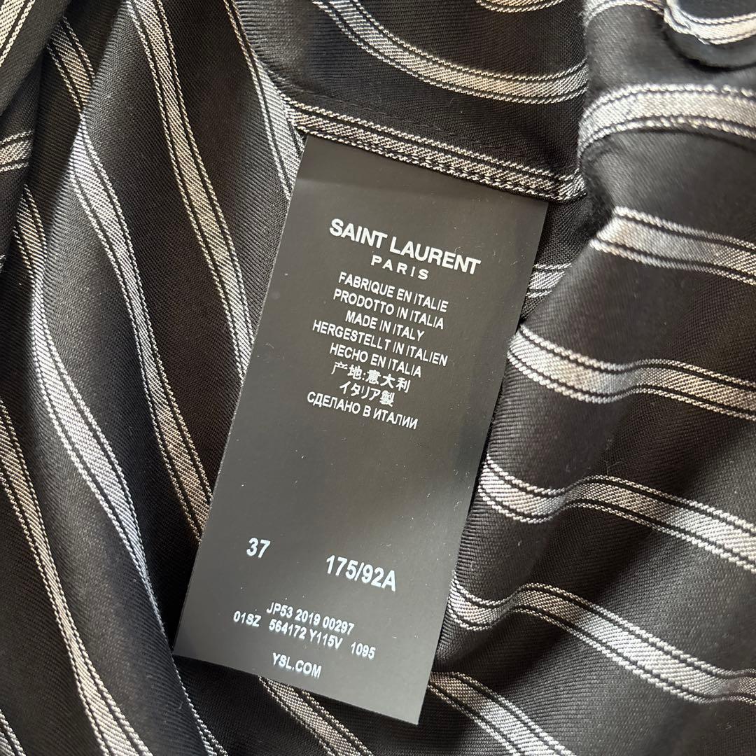 SAINT LAURENT ストライプ長袖シャツ 37/14½