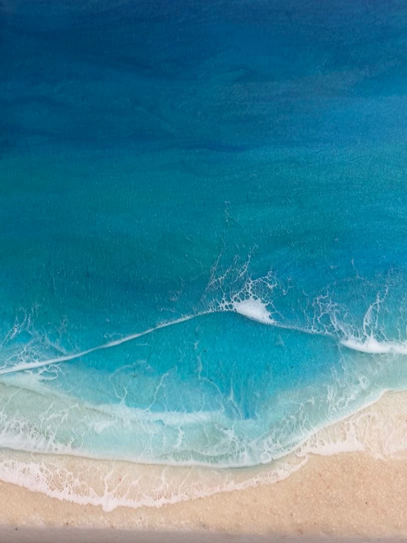 まぁ　30×90 オーシャンレジンアート