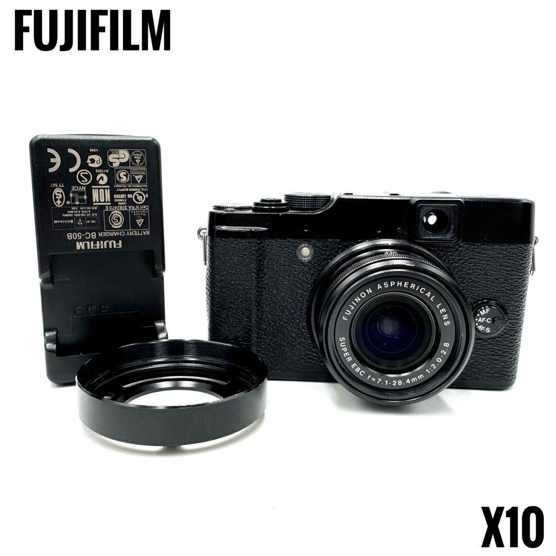 美品 FUJIFILM フジフィルム X10 フジフィルム コンデジ ブラック