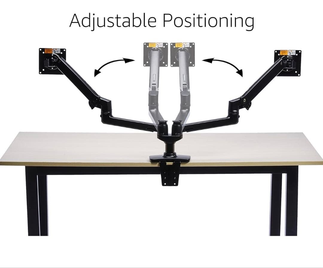 【中古】アマゾンベーシック デュアルモニターアーム