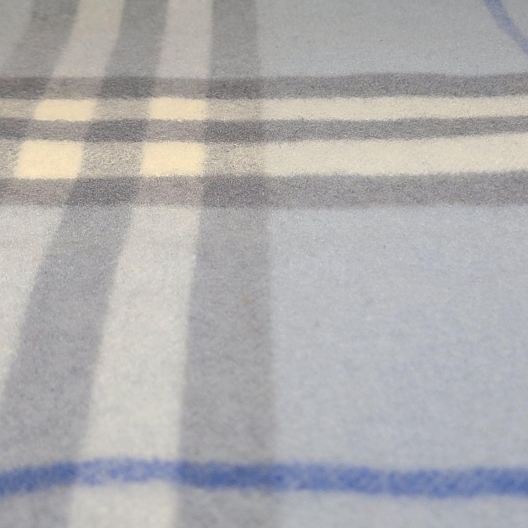 【BURBERRY】ギガチェックマフラー カシミヤ10％ 英国製　ブルー