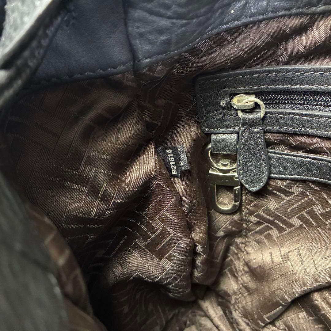 コールハーン　リアルレザー　トートバッグ　カラー　ブラック　Y2K