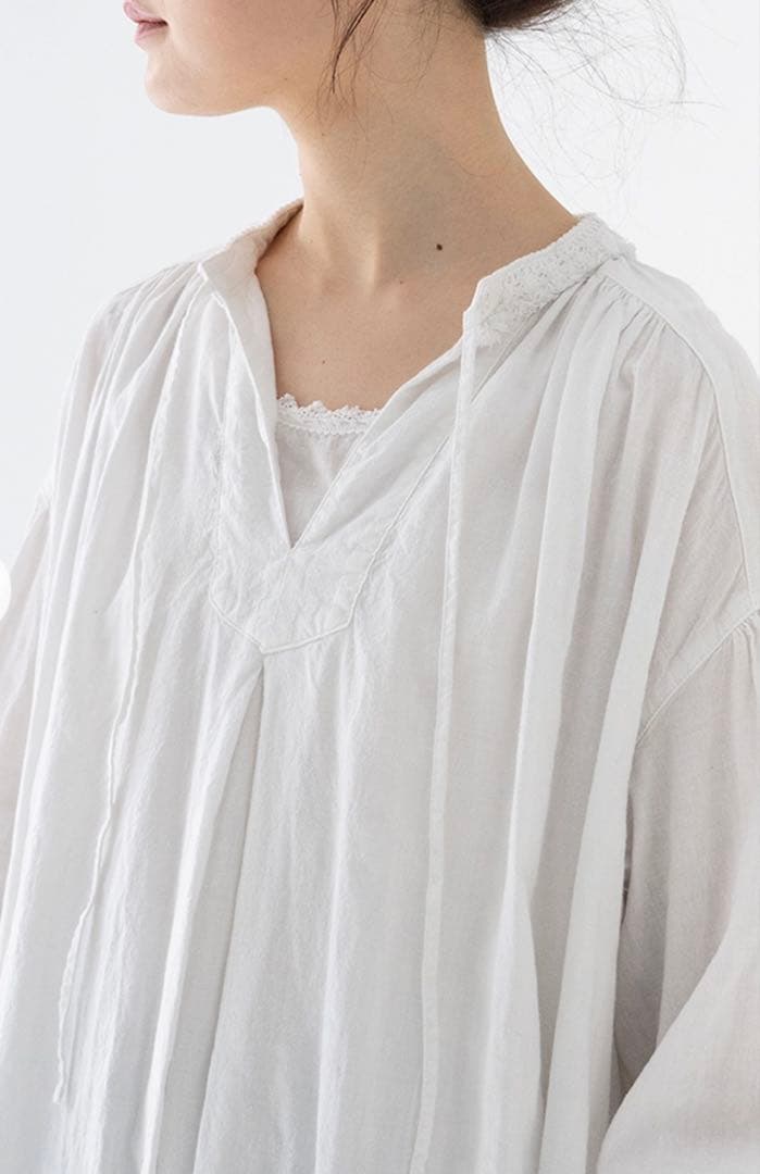 12月7日まで限定価格⭐︎【UpcycleLino】近江晒しレースワンピース