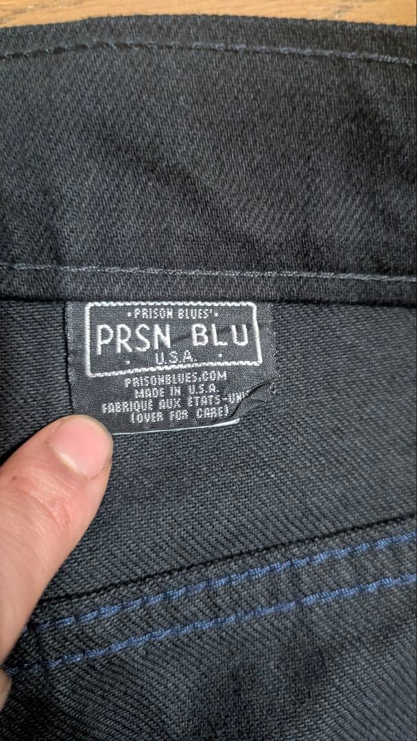 【新品】W32L29 PRISON BLUES プリズンブルース ブラックデニム