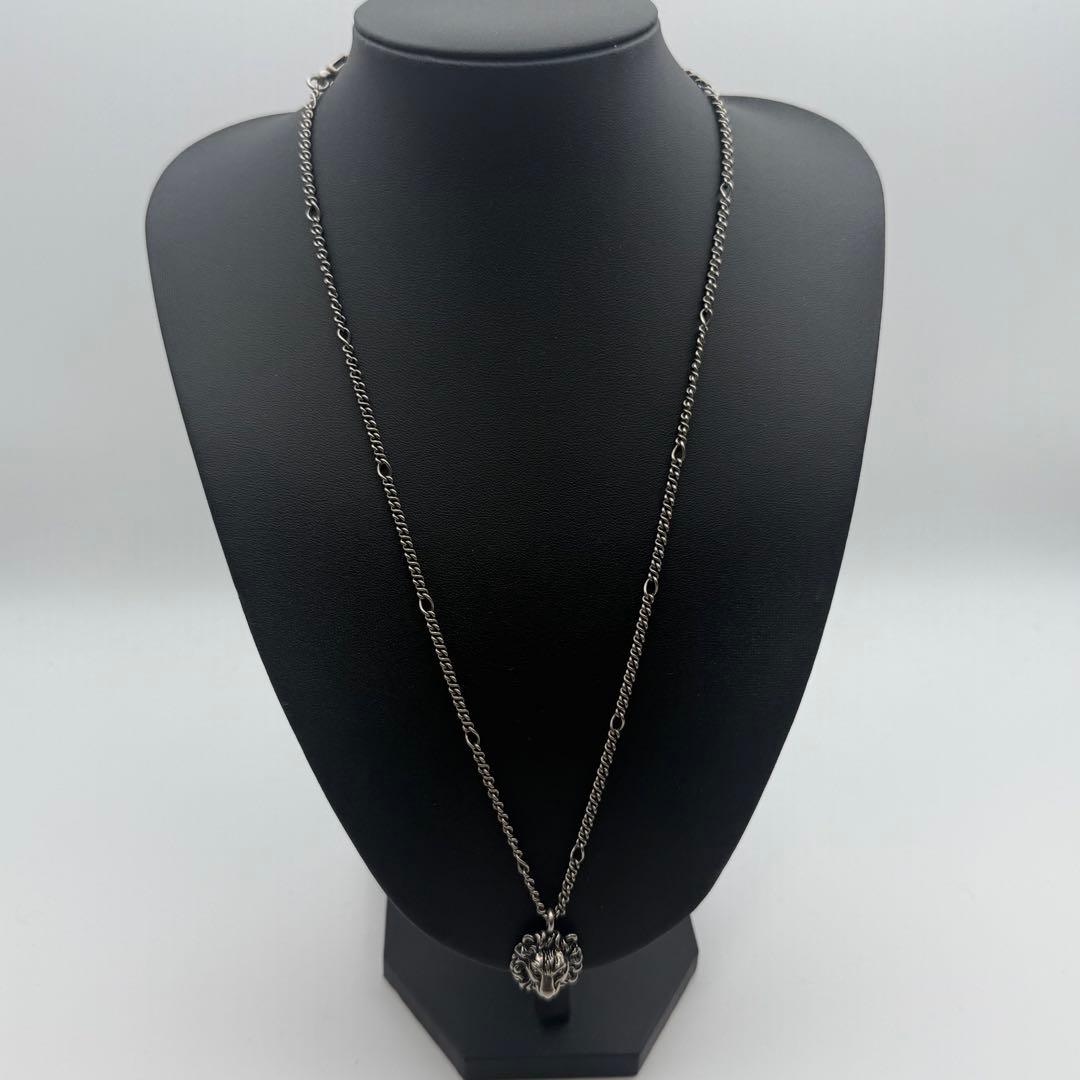 希少/極美品✨グッチ ライオンヘッド ネックレス シルバー 410673