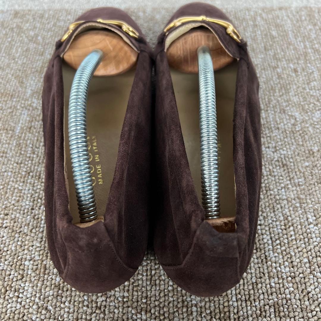 GUCCIブラウン スエード ローファー MADE IN ITALY37.5