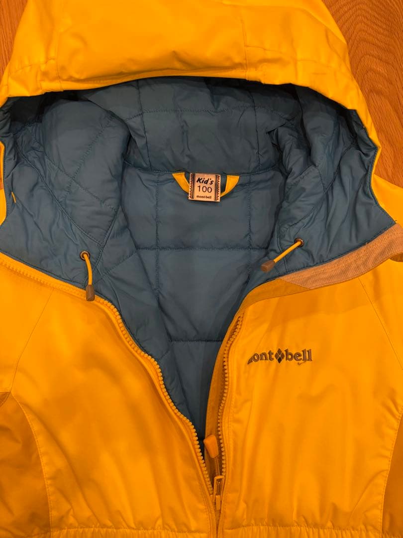 モンベル パウダーカバーオール イエロー　100cm