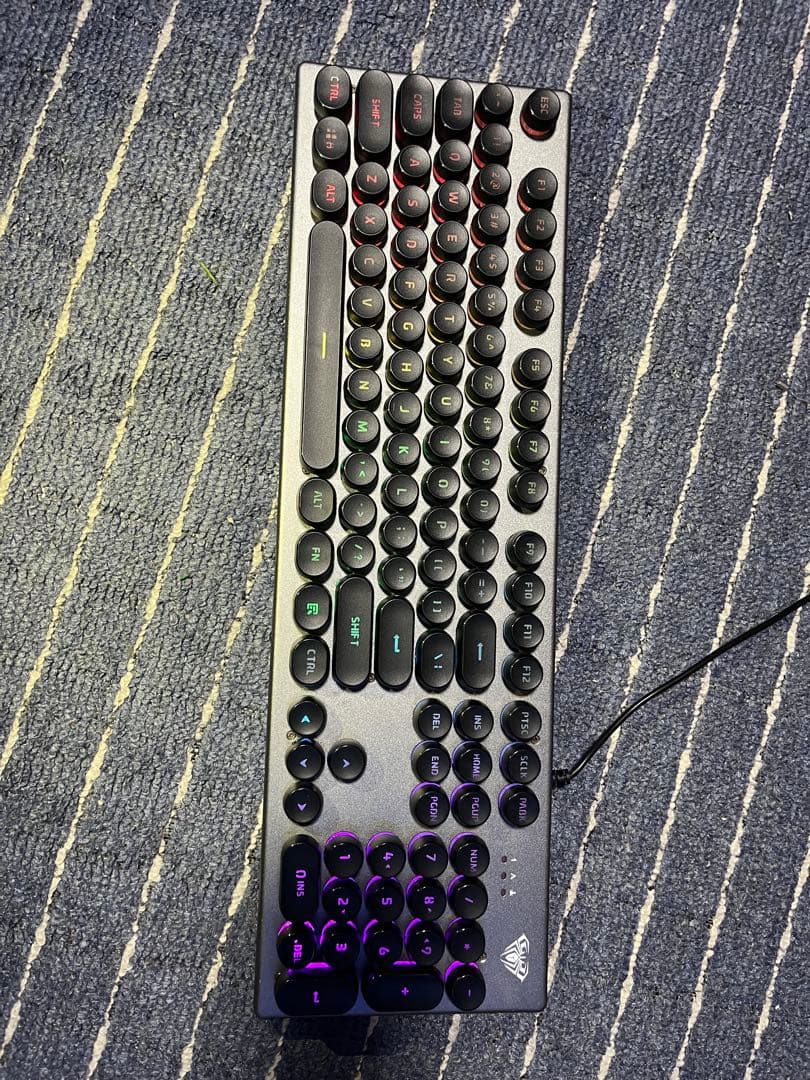 ゲーミングキーボード メンブレン ブラック レッド