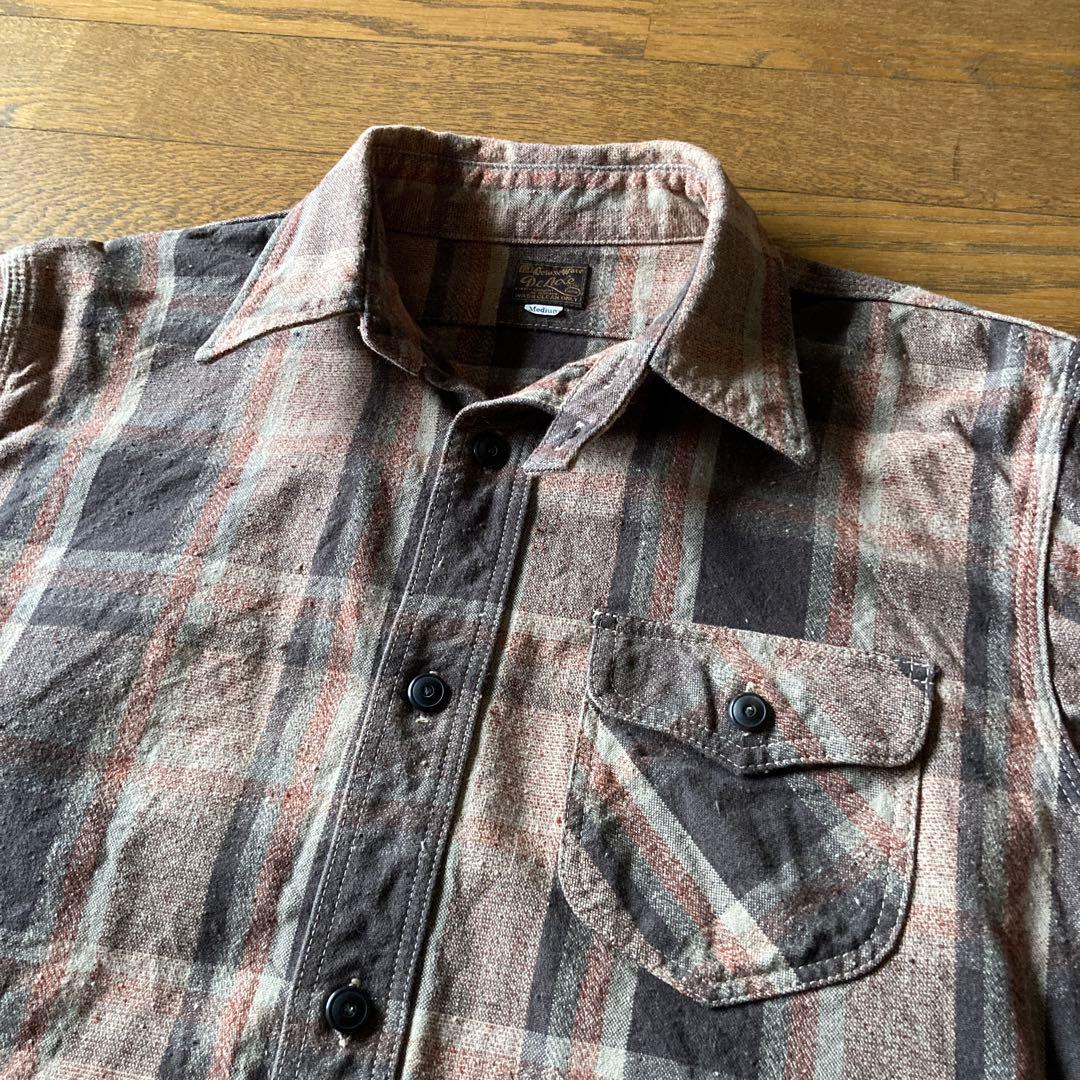 DELUXWARE デラックスウェア ヘビーネルシャツ コットンシャツ Mサイズ