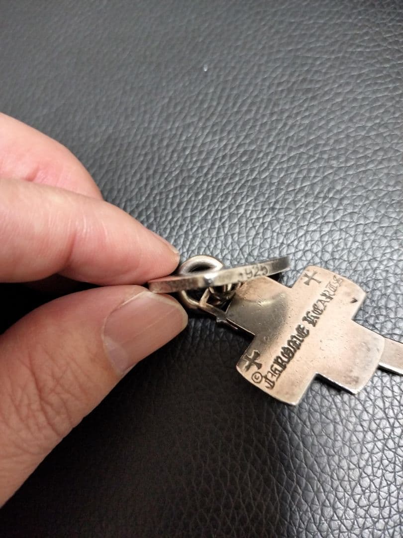 シルバー925 クロス×ダガー デザイン ペンダントトップ 中古