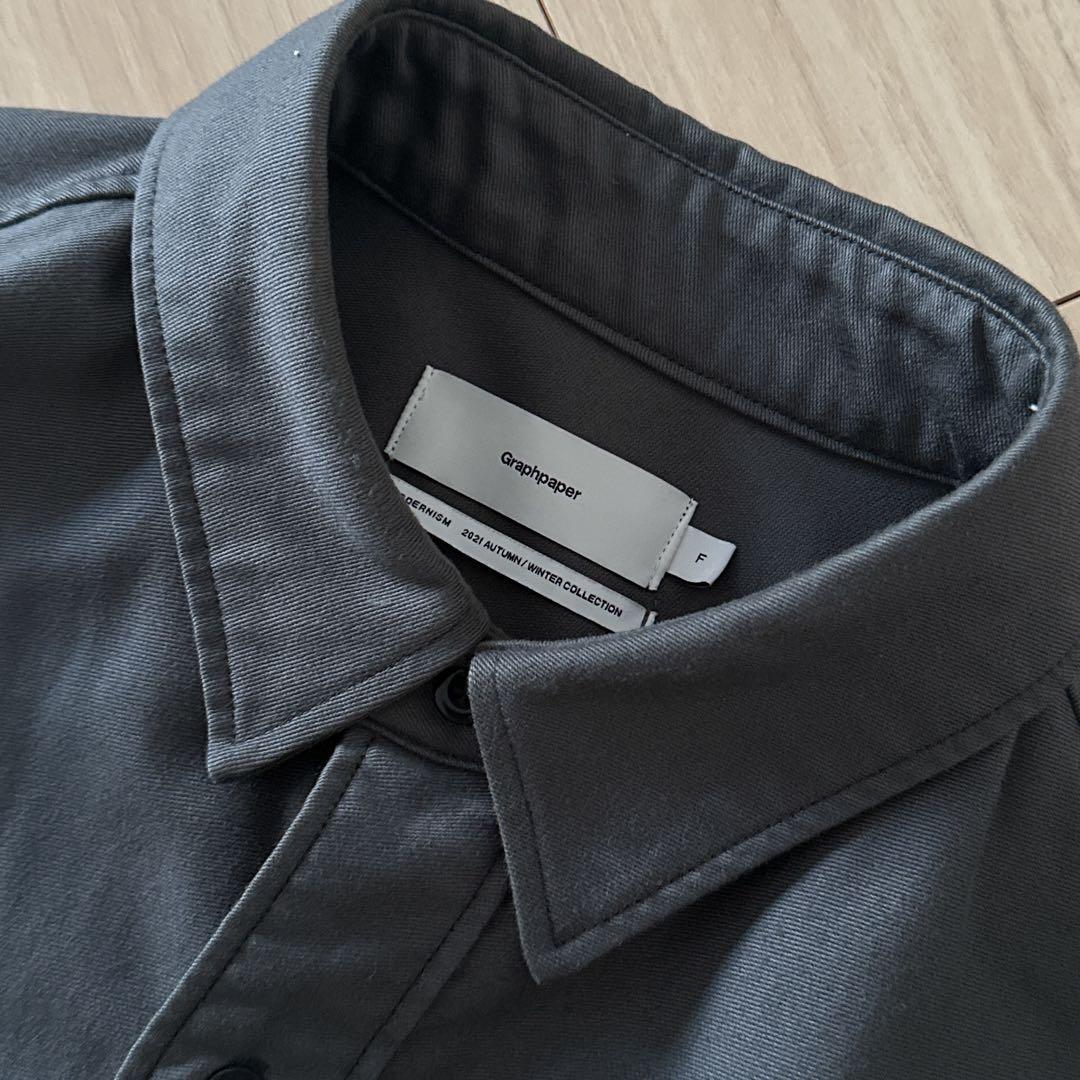 Graphpaper 21AW モールスキンシャツ F チャコールグレー