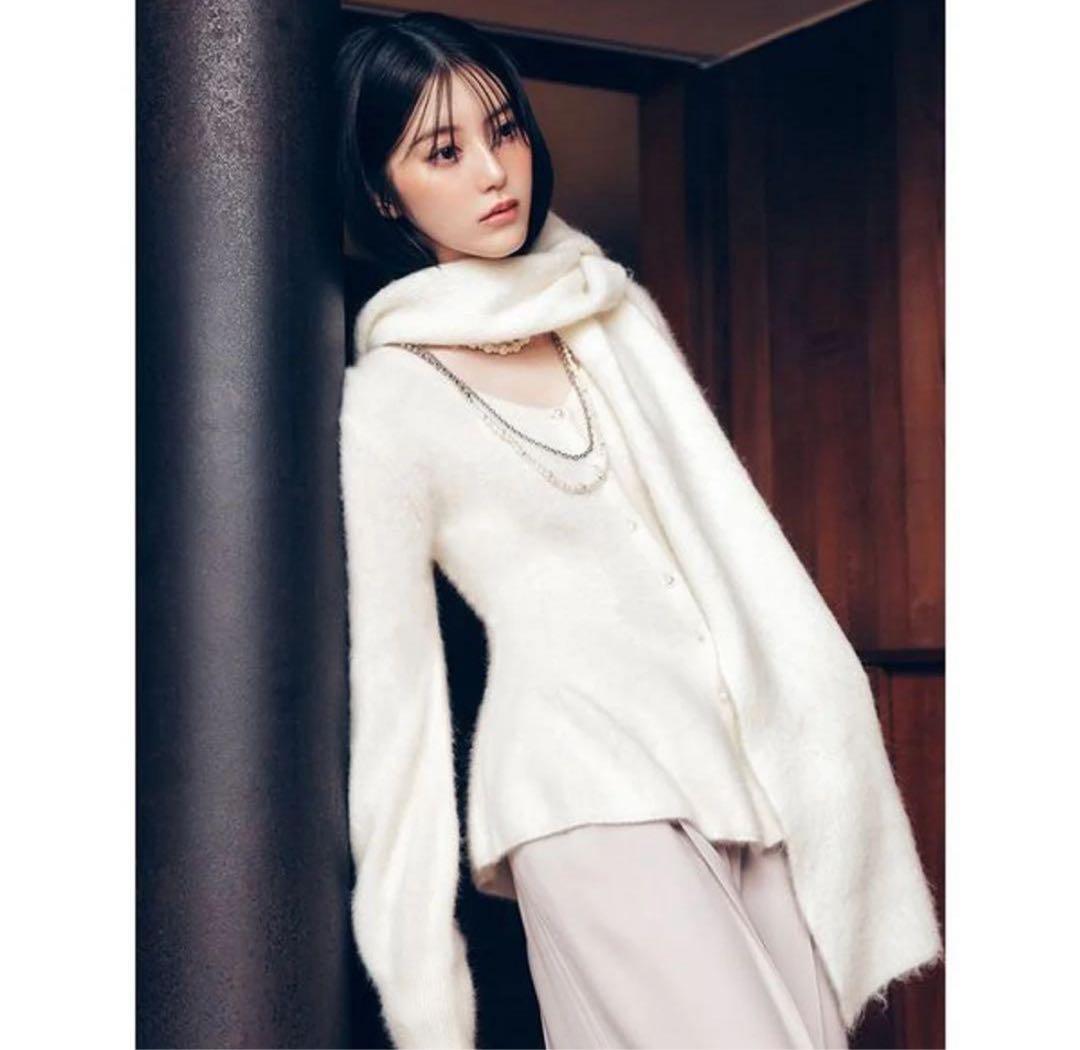 最終値下げ FRAY I.Dフォックスカシミアペプラムカーディガン