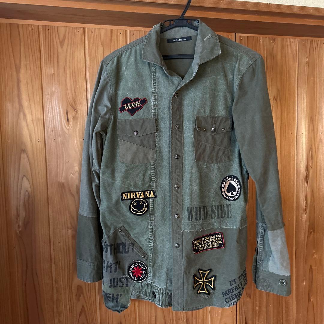 14th addiction ミリタリーシャツ