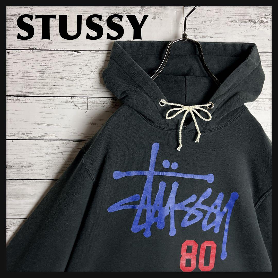 STUSSY◎ストックロゴ 80 ビッグロゴ パーカー D315