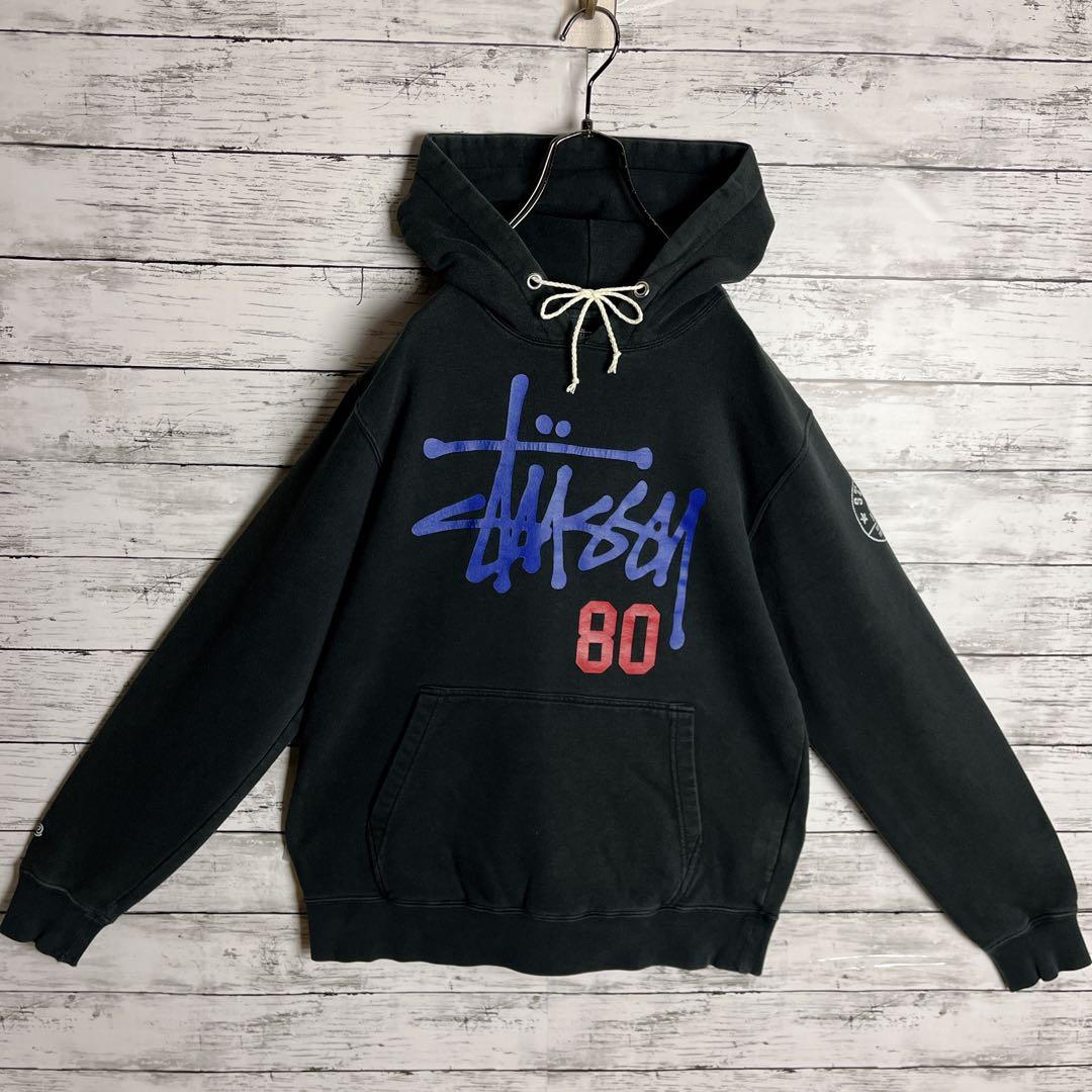 STUSSY◎ストックロゴ 80 ビッグロゴ パーカー D315