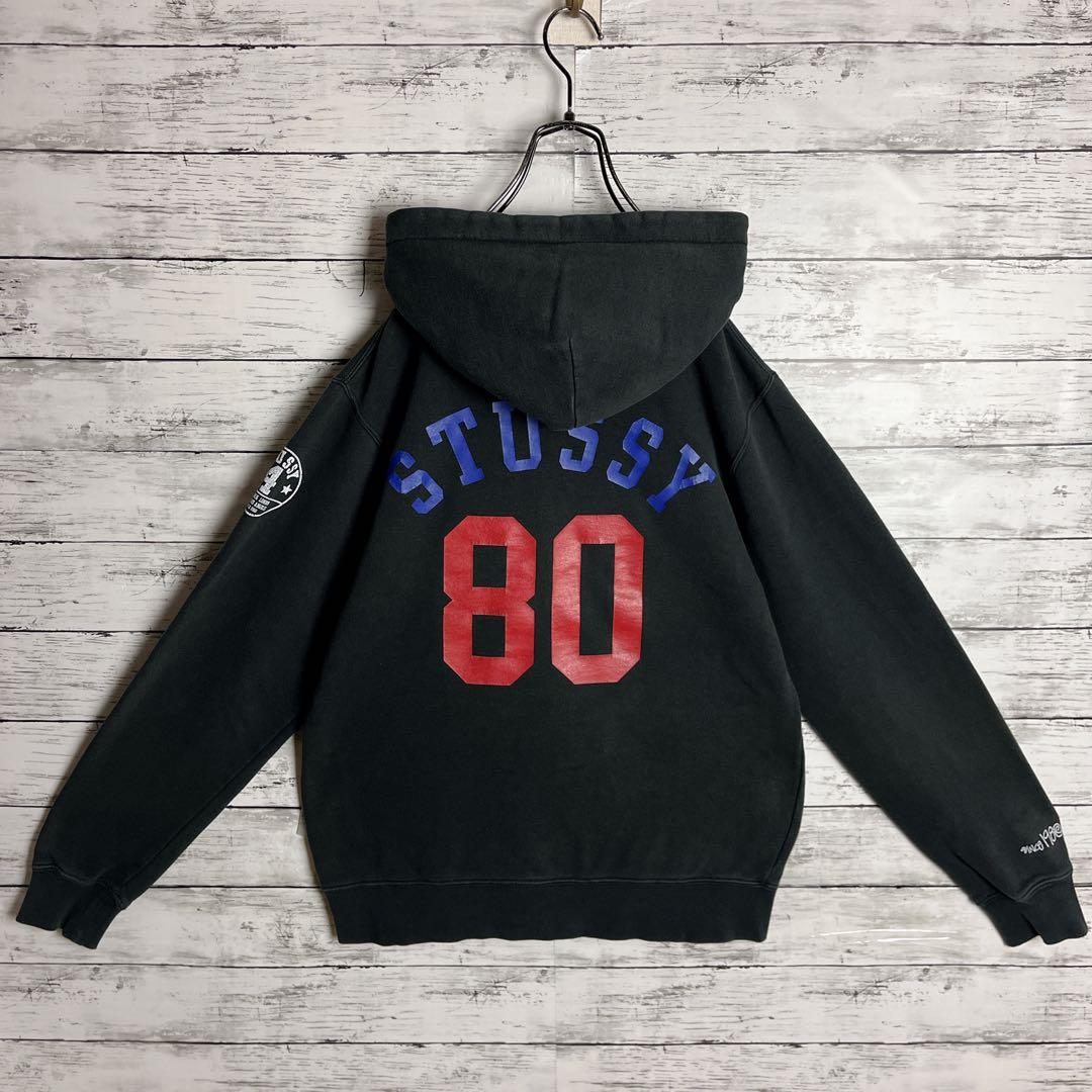 STUSSY◎ストックロゴ 80 ビッグロゴ パーカー D315