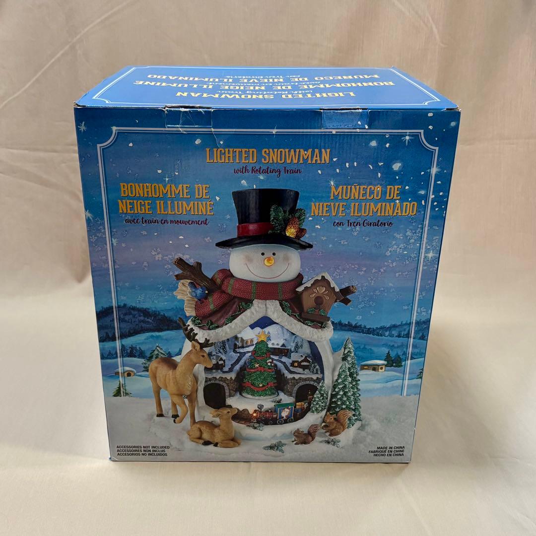 廃番品 コストコ スノーマン ローテーティング クリスマスツリー オブジェ