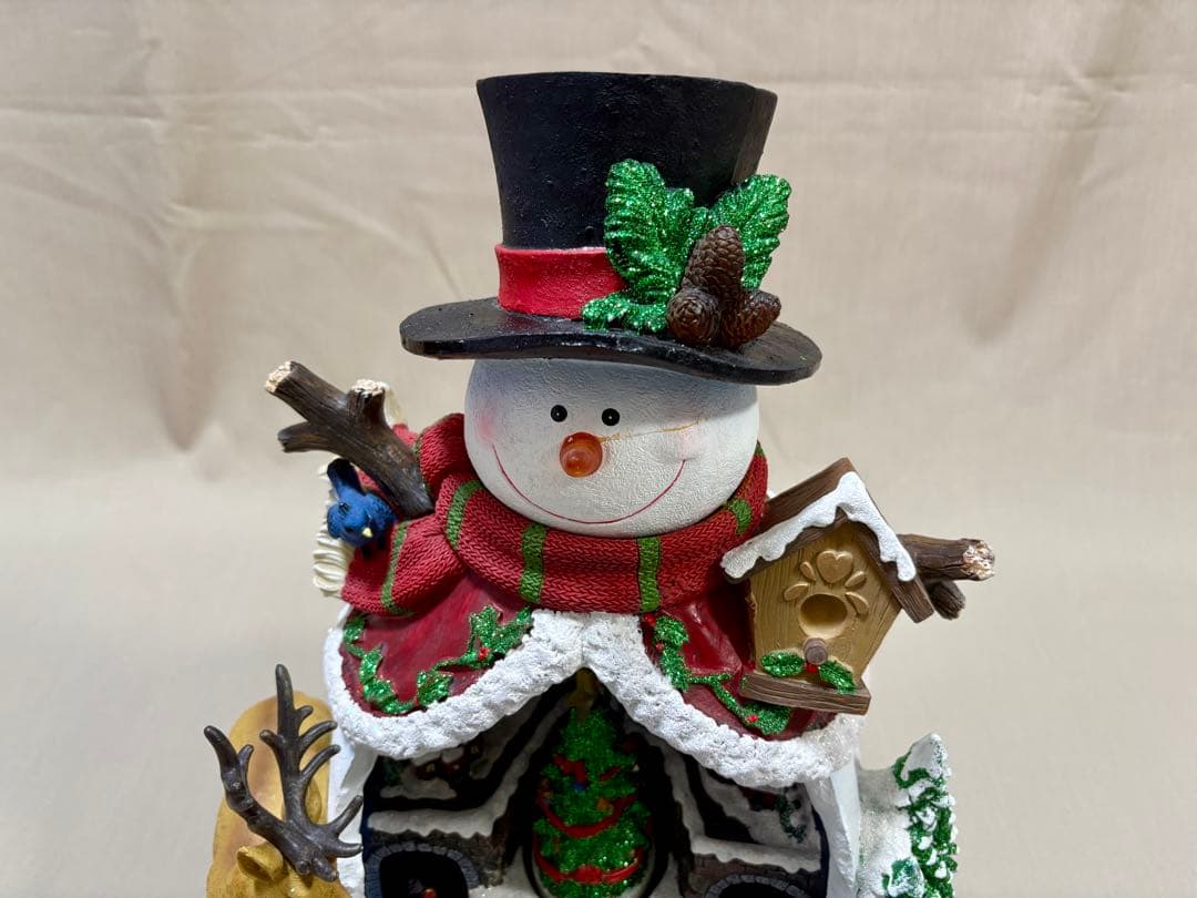 廃番品 コストコ スノーマン ローテーティング クリスマスツリー オブジェ