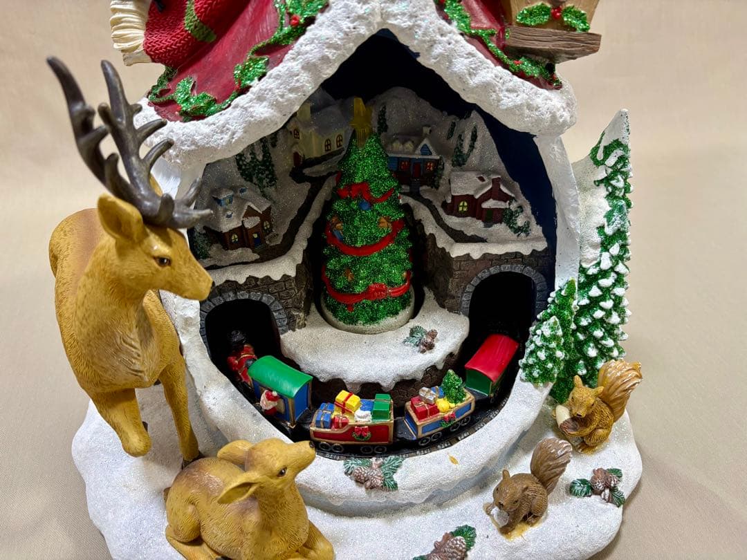 廃番品 コストコ スノーマン ローテーティング クリスマスツリー オブジェ