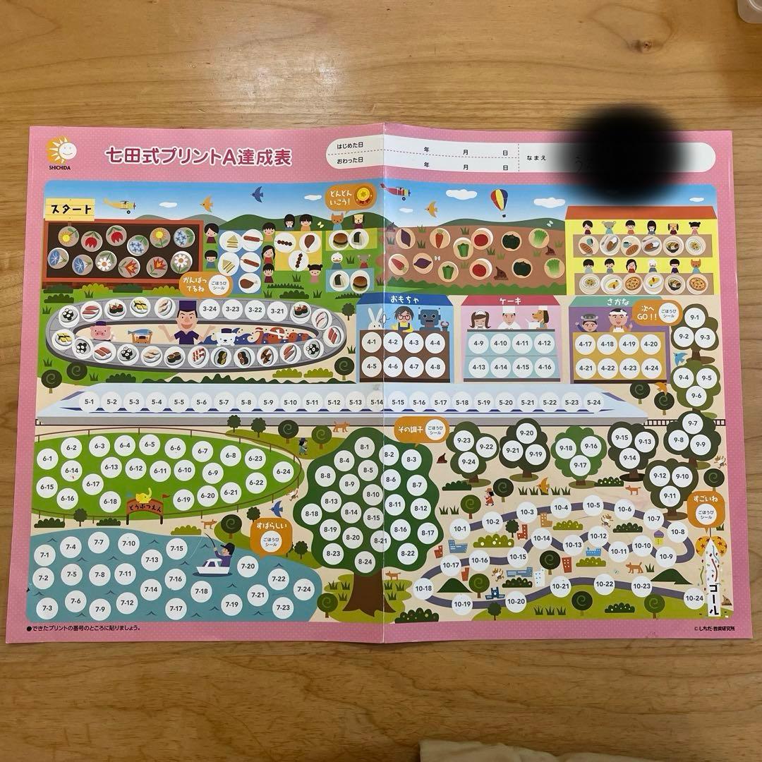 七田式 プリントA ちえもじかずVol4〜10