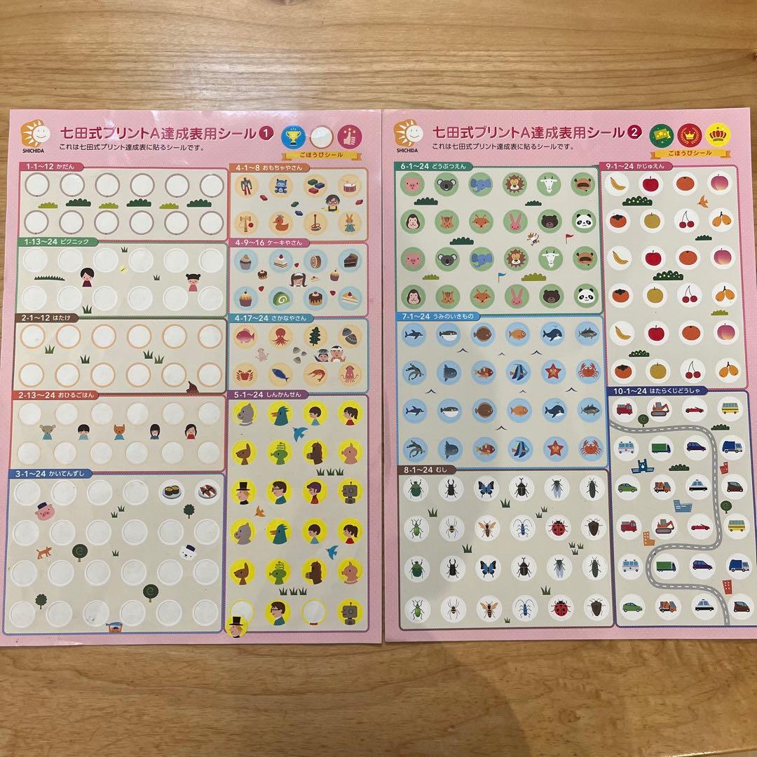 七田式 プリントA ちえもじかずVol4〜10