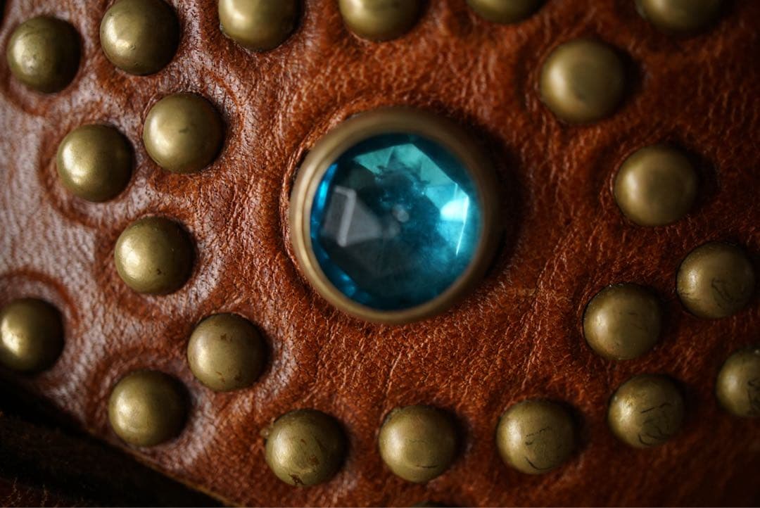 HTC エイチティーシー スタッズ レザー ストーン ベルト 34