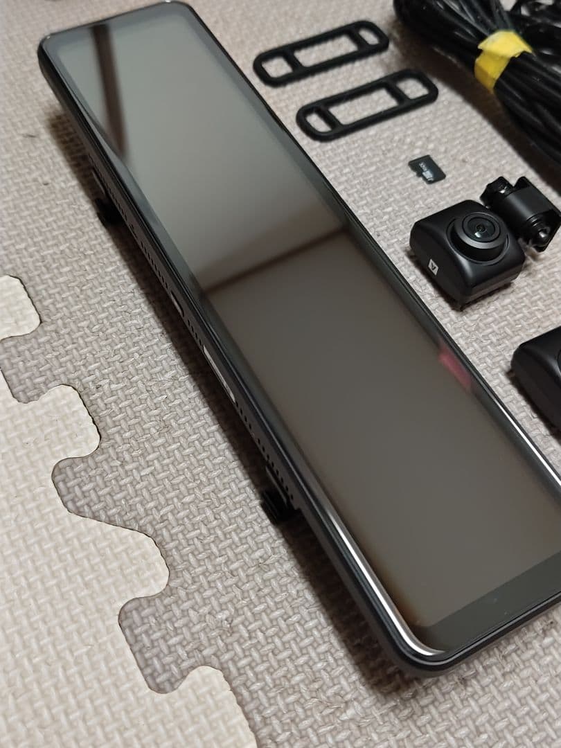 コムテックZDR038ミラー型ドライブレコーダー前後カメラ配線付き