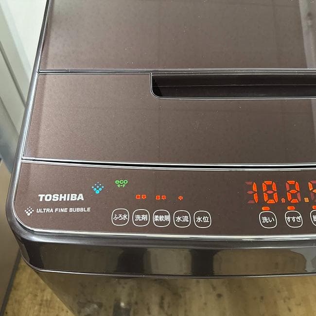 地域限定送料無料　美品【 TOSHIBA 】東芝 全自動洗濯機 AW-10SD9