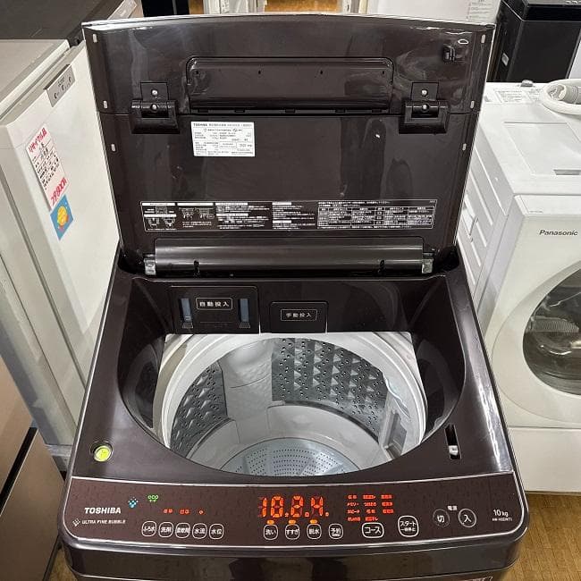 地域限定送料無料　美品【 TOSHIBA 】東芝 全自動洗濯機 AW-10SD9
