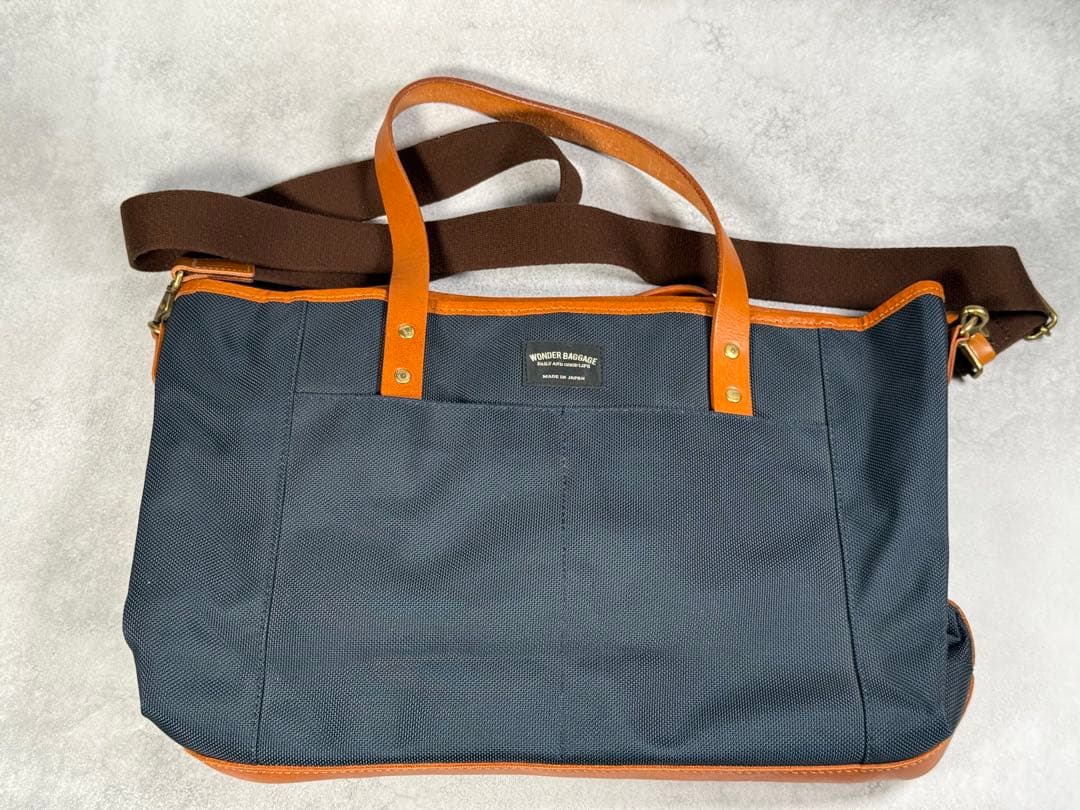 WONDER BAGGAGE デイリー 2WAY トートバッグ ネイビー