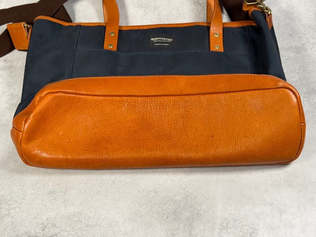 WONDER BAGGAGE デイリー 2WAY トートバッグ ネイビー